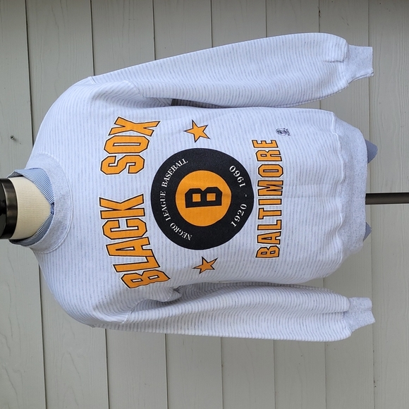BALTIMORE‎ BLACK SOX Baseball Negro League Mens Large Crewneck Sweater RARE 90s